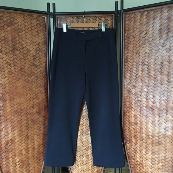 Bylyse Dark Navy Blue Trousers - Picture 3 of 12
